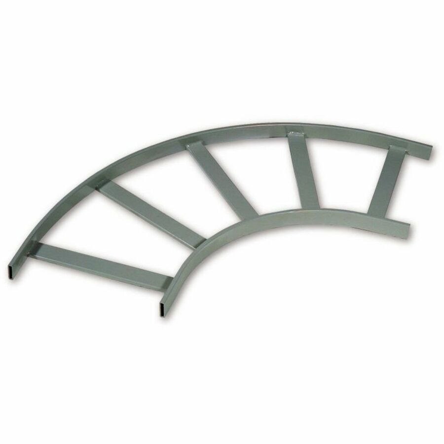 Hubbell Premise Wiring NEXTFRAME Ladder Rack, Flat Turn, 24" , Gray