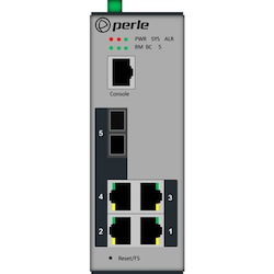 Perle IDS-205G-CSD10-XT 5 Ports Manageable Ethernet Switch - Gigabit Ethernet - 10/100/1000Base-T, 1000Base-LX/LH