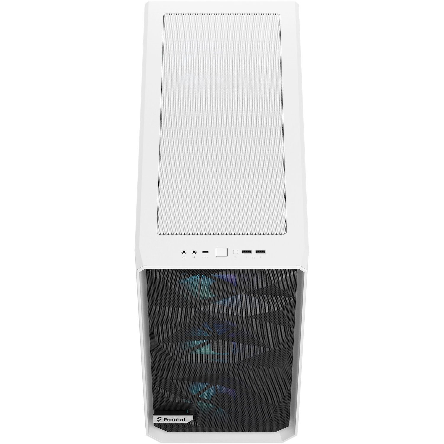 Fractal Design Meshify 2 Lite Computer Case - EATX, ATX Motherboard Supported - Tower - Tempered Glass, Steel - White