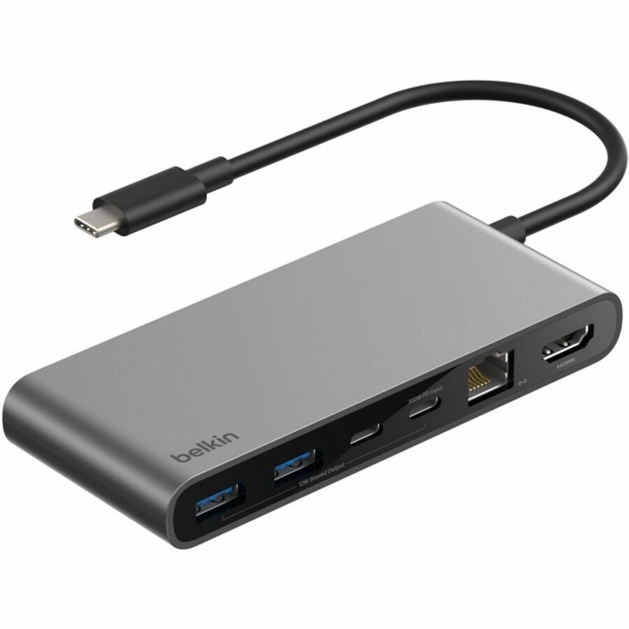 Belkin Connect 8-Port USB-C Hub with 2.5Gb Ethernet - (INC024fqSGY), 100W PD, 10Gbps, 4K@60Hz, 2xUSB-A, 1xUSB-C, 1x HDMI, 1x MicroSD, 2 Years Warranty