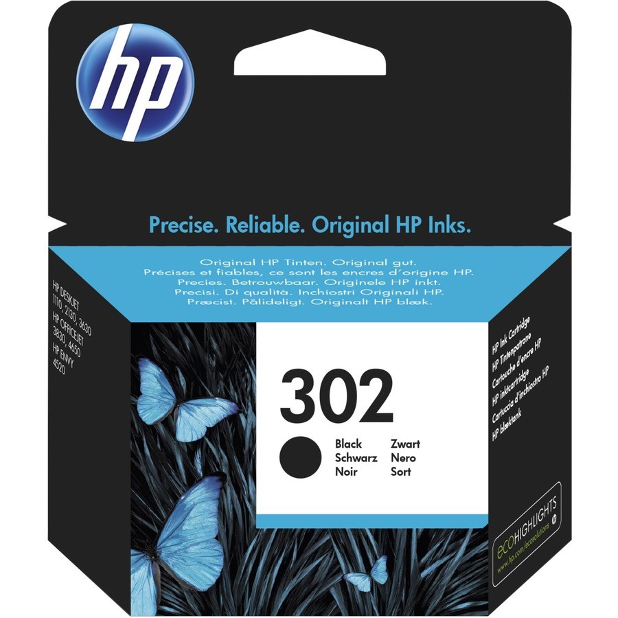 HP 302 Tintenstrahl Tintenpatrone - Schwarz - Originaler Pack