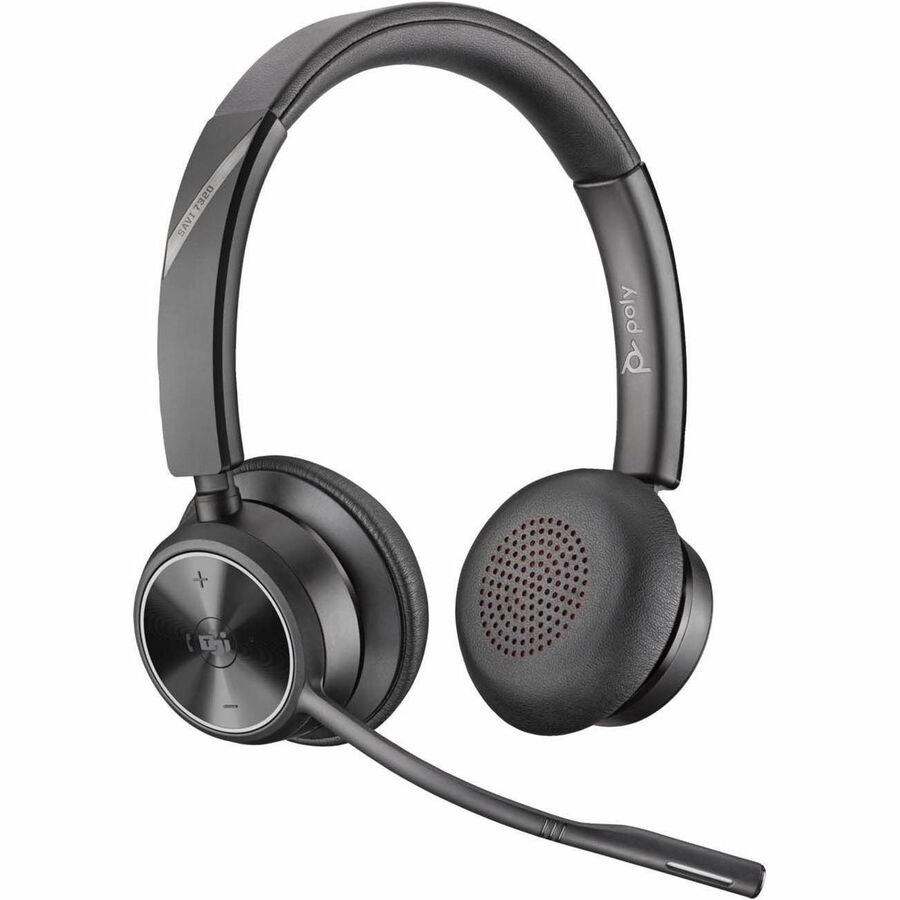 Poly Savi 7300 Office 7320-M Wireless Over-the-head Stereo Headset - Black