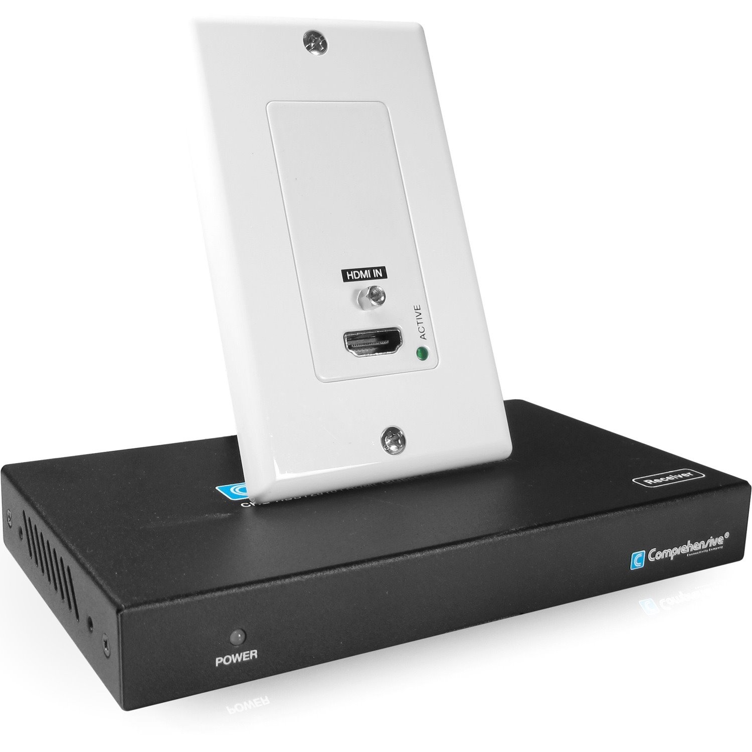 Comprehensive Pro AV/IT HDBaseT 4K60 18G Single Gang HDMI Wall Plate Extender Kit up to 230ft