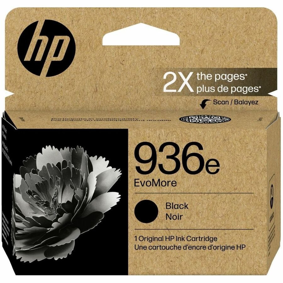 HP EvoMore 936e Original High Yield Inkjet Ink Cartridge - Black - 1 Each