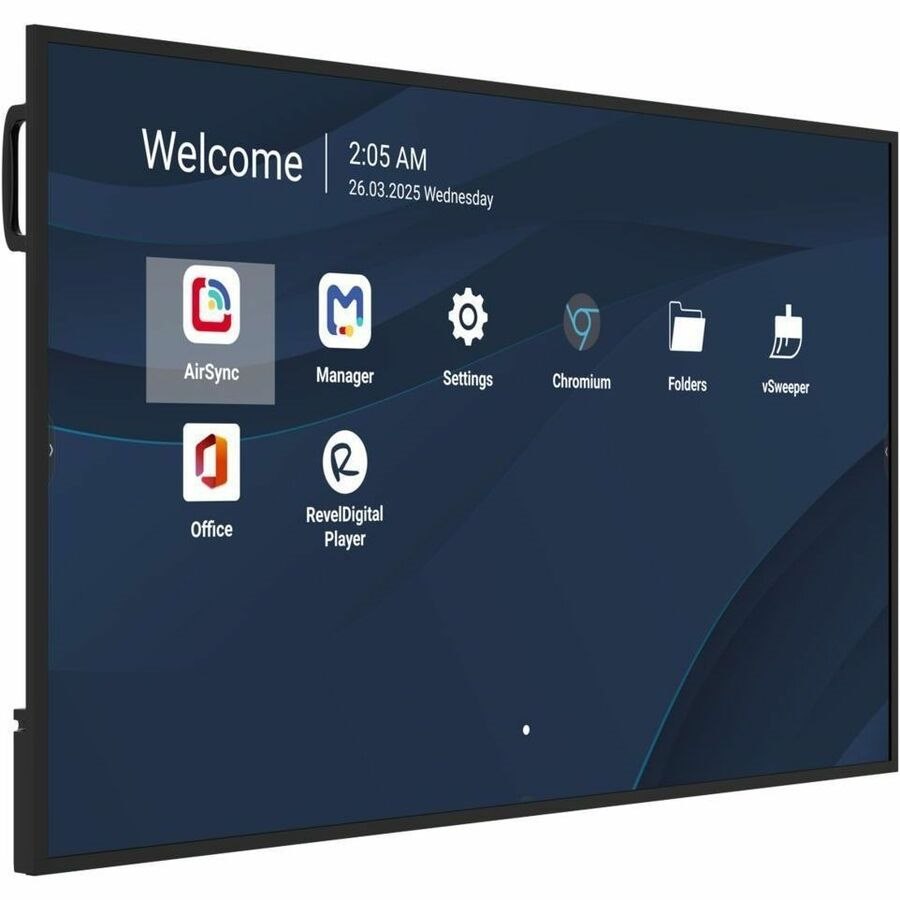 ViewSonic CDE6531 65 Inch 4K UHD Commercial Display with 500-nit Brightness, 5000:1 Contrast Ratio, OPS Slot, 8GB RAM, 32GB Storage, 16W Dual Speakers, Wifi Slot, HDMI, USB A, and USB C Inputs