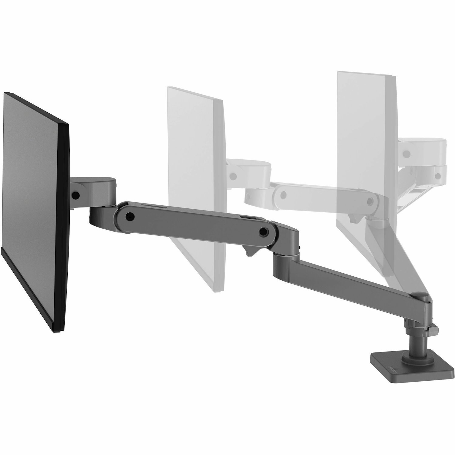 Ergotron Desk Mount for Monitor, LCD Display - Dark Grey
