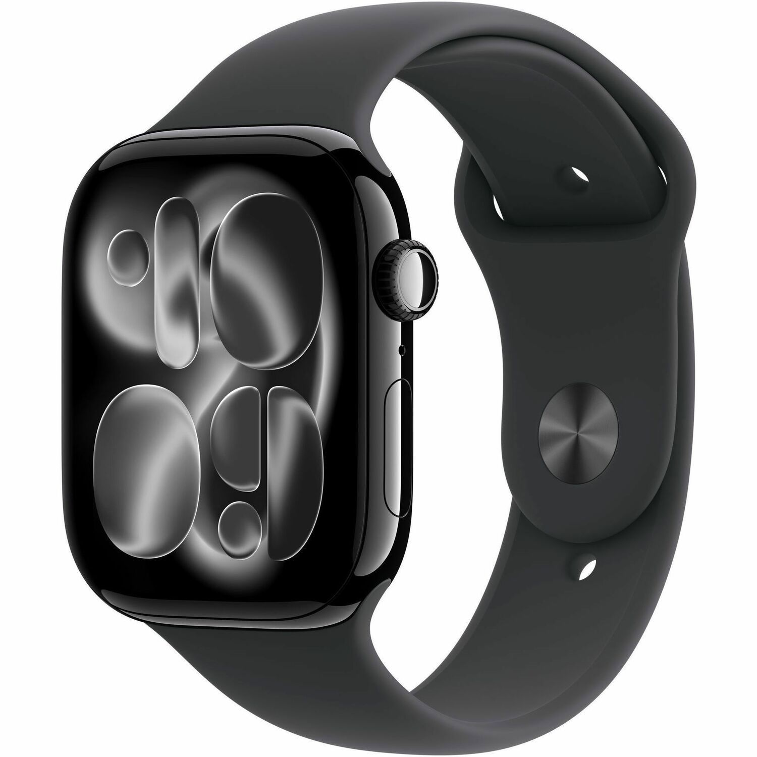 Apple Watch Series 11 Smart Watch - Jet Black Case Color - Black Band Color - Aluminium Case Material - Rubber Band Material - Wireless LAN - 4G - LTE