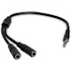 StarTech.com Headset adapter for headsets with separate headphone / microphone plugs - 3.5mm 4 position to 3 position and 2 position 3.5mm M/F