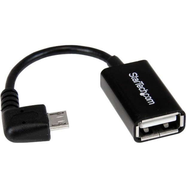 StarTech.com 5in Right Angle Micro USB to USB OTG Host Adapter M/F