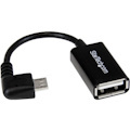 StarTech.com 5in Right Angle Micro USB to USB OTG Host Adapter M/F