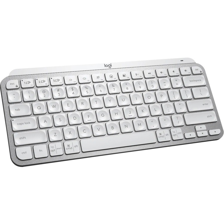 Logitech MX Keys Mini Minimalist Wireless Illuminated Keyboard, Compact, Bluetooth, USB-C, Pale Gray