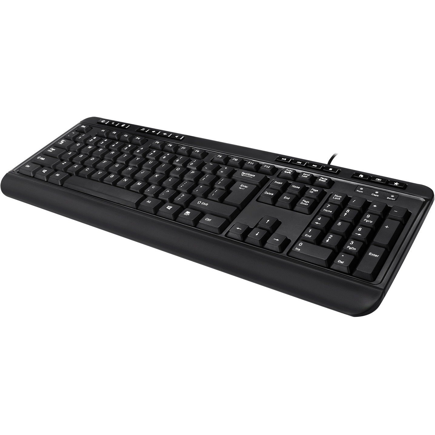 Adesso Multimedia Desktop Keyboard with 3-Port USB Hub