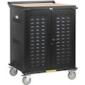 Eaton Tripp Lite Series Safe-IT UV Locking Storage Cart for Mobile Devices and AV Equipment, Wood-Grain Top