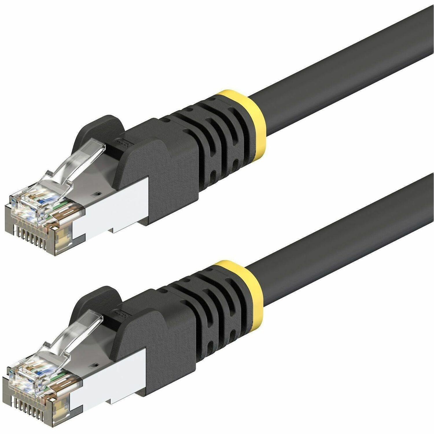 StarTech 7m Black Cat6A Outdoor Ethernet Cable, Snagless RJ45, S/FTP, 23AWG Bare Copper, Shielded Outdoor Patch Cord, UV Resistant