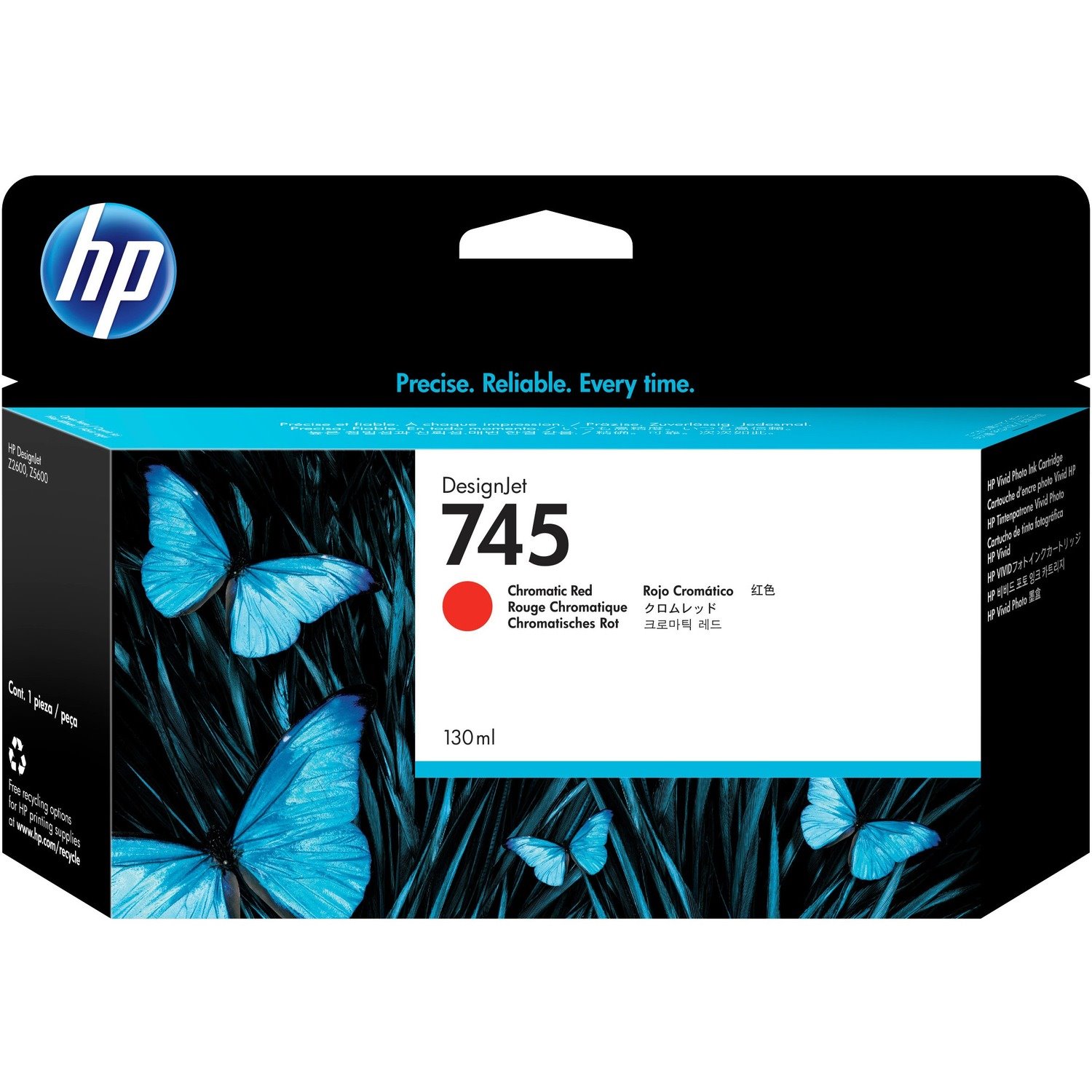 HP 745 Original Inkjet Ink Cartridge - Chromatic Red - 1 Pack