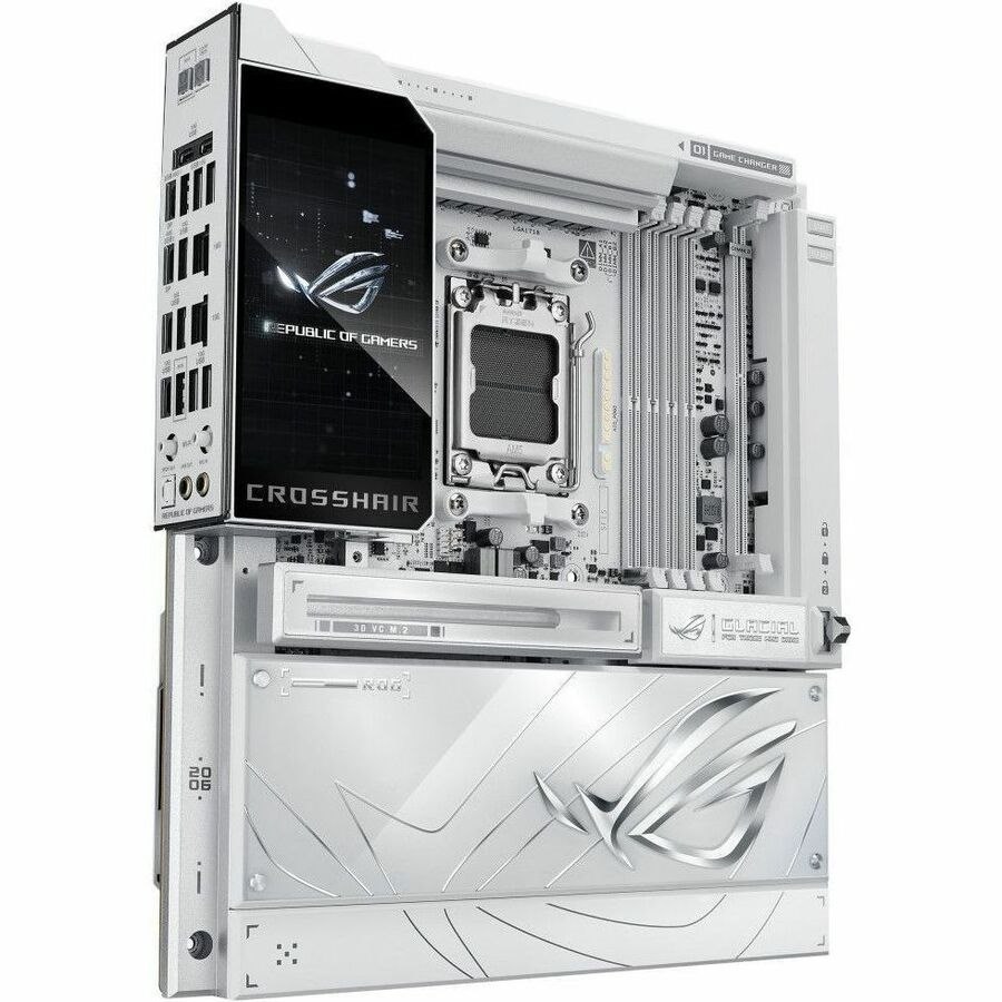Asus ROG Crosshair X870E GLACIAL Gaming Desktop Motherboard - AMD X870E Chipset - Socket AM5 - Extended ATX
