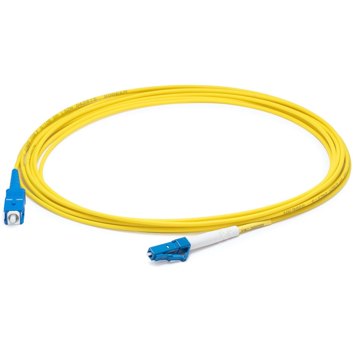 AddOn 5m LC (Male) to SC (Male) Straight Yellow OS2 Simplex LSZH Fiber Patch Cable