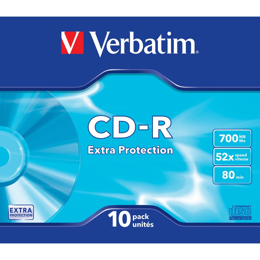 Verbatim 43415 CD Recordable Media - CD-R - 52x - 700 MB - 10