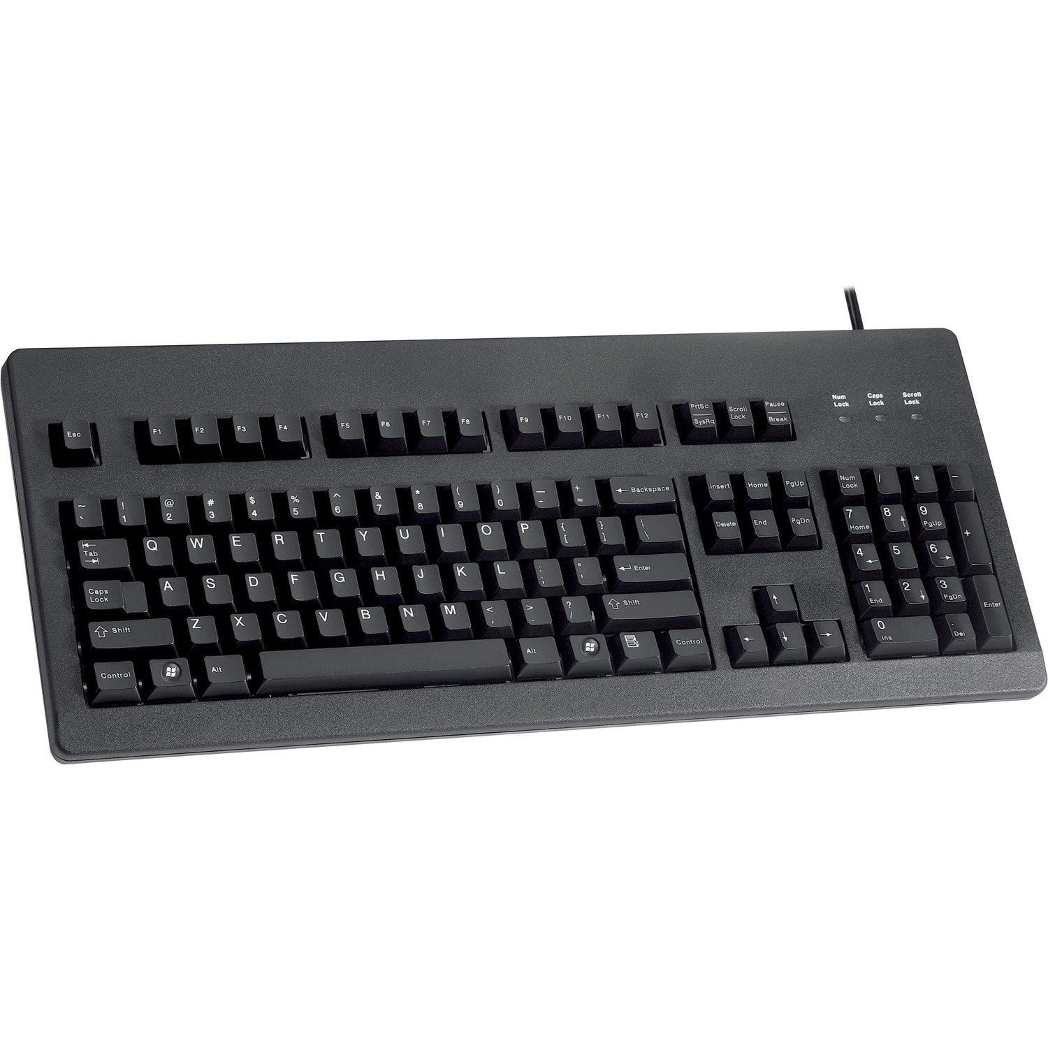CHERRY G80-3000 Keyboard - Cable Connectivity - USB, PS/2 Interface - English (US) - QWERTZ Layout - Black