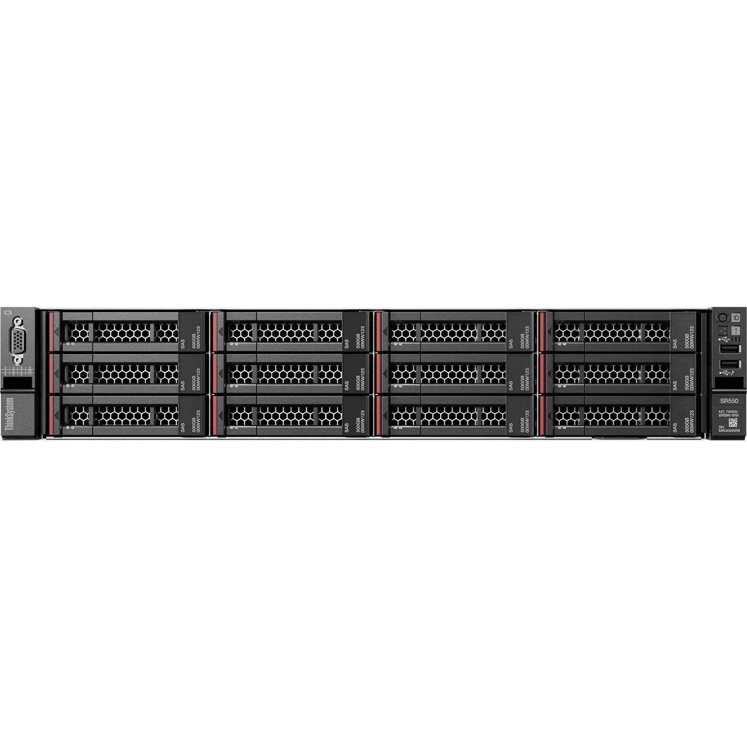 Lenovo ThinkSystem SR550 7X04A081AU 2U Rack Server - 1 Xeon Silver 4210 2.20 GHz - 32 GB RAM - Serial ATA/600, 12Gb/s SAS Controller