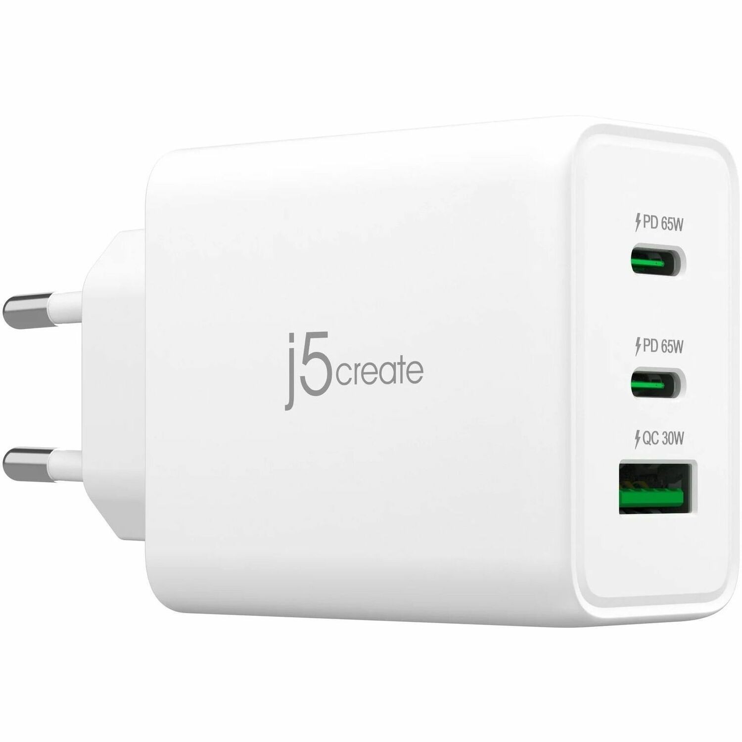 J5create 65W Gan Usb-C 3-Port Charger Eu White