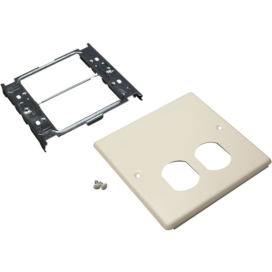 Wiremold 4047 Two-Gang Cover One Duplex Receptacle Fitting