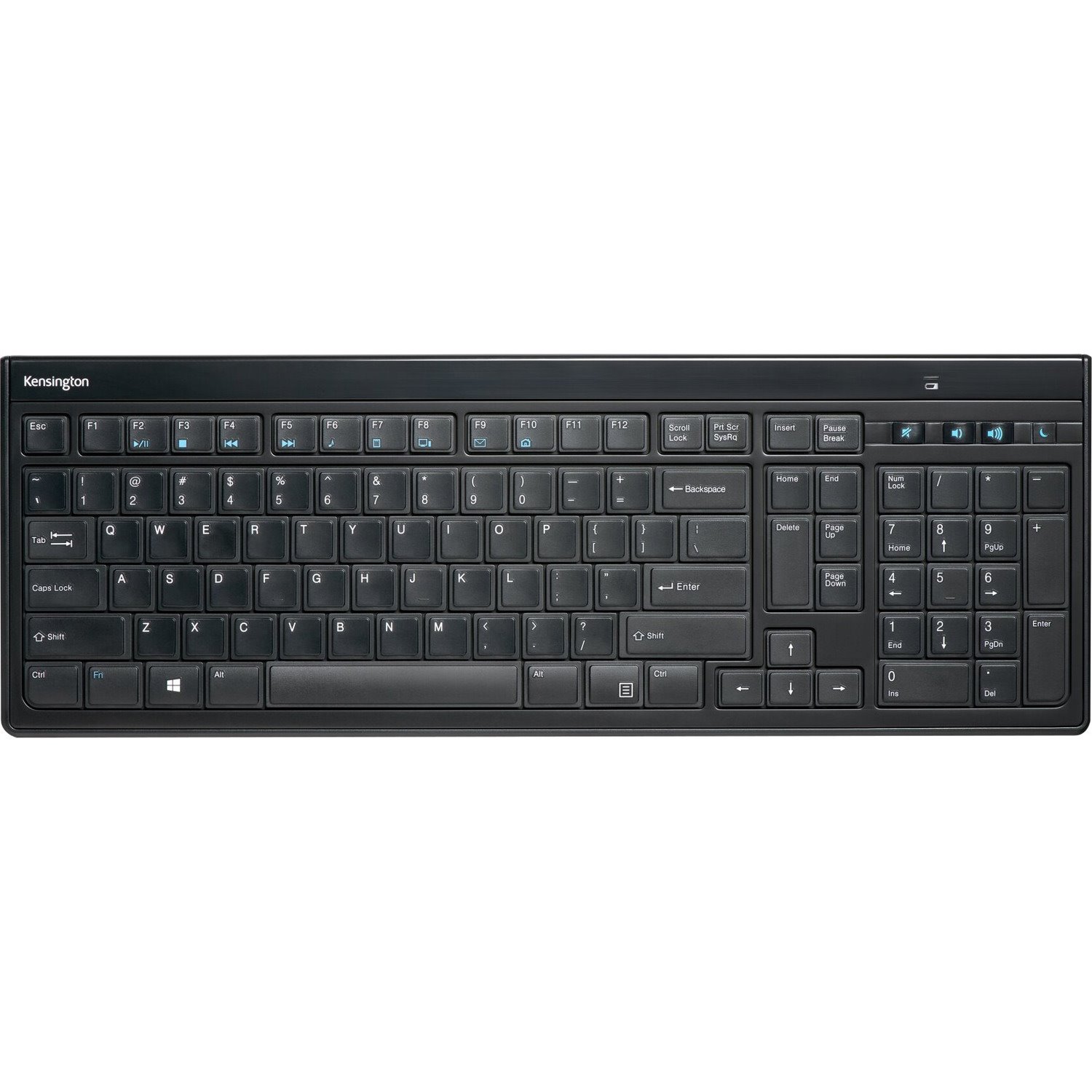 Kensington Advance Fit Keyboard - Wireless Connectivity - USB Interface - English (UK) - Black