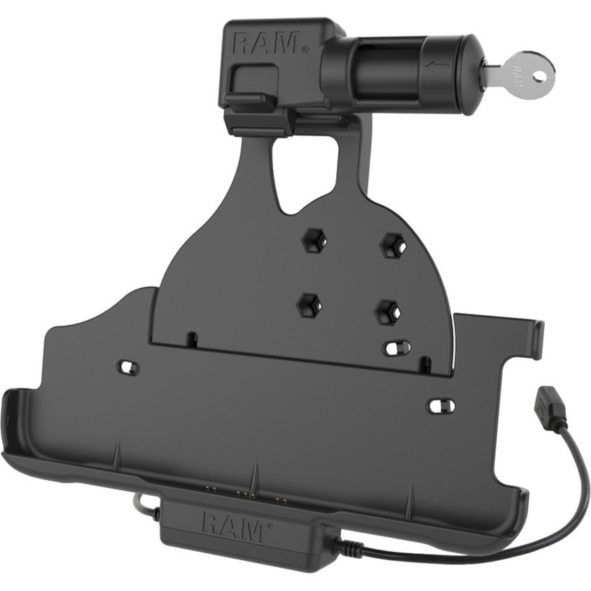 RAM Mounts EZ-ROLL'R Power + Data Key-Locking Cradle for Samsung Tab Active Pro