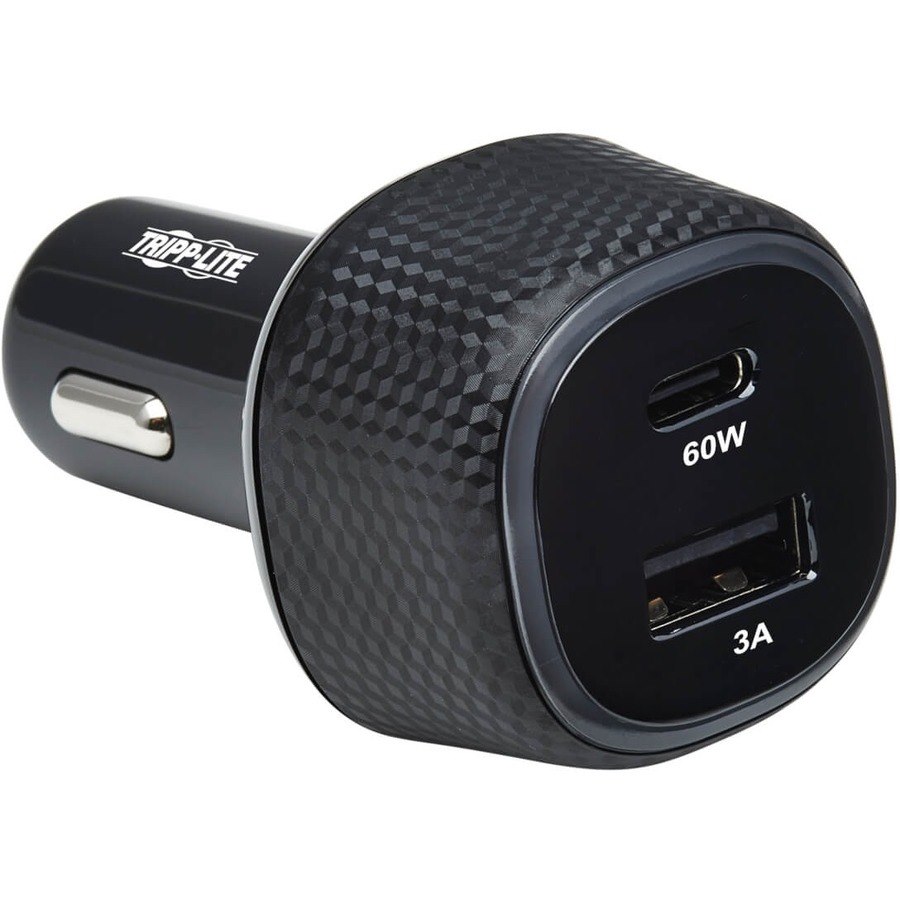 Eaton Tripp Lite Series Dual-Port USB Car Charger, 63W Max - USB-C PD 3.0 Up to 60W, USB-A QC 3.0 Up to 18W