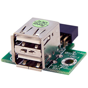 StarTech.com 2 Port USB Motherboard Header Adapter - USB A to USB 10 Pin Header F/F