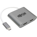 Eaton Tripp Lite Series USB-C Adapter, Dual HDMI 4K MST Adapter (M/2xF), Gray