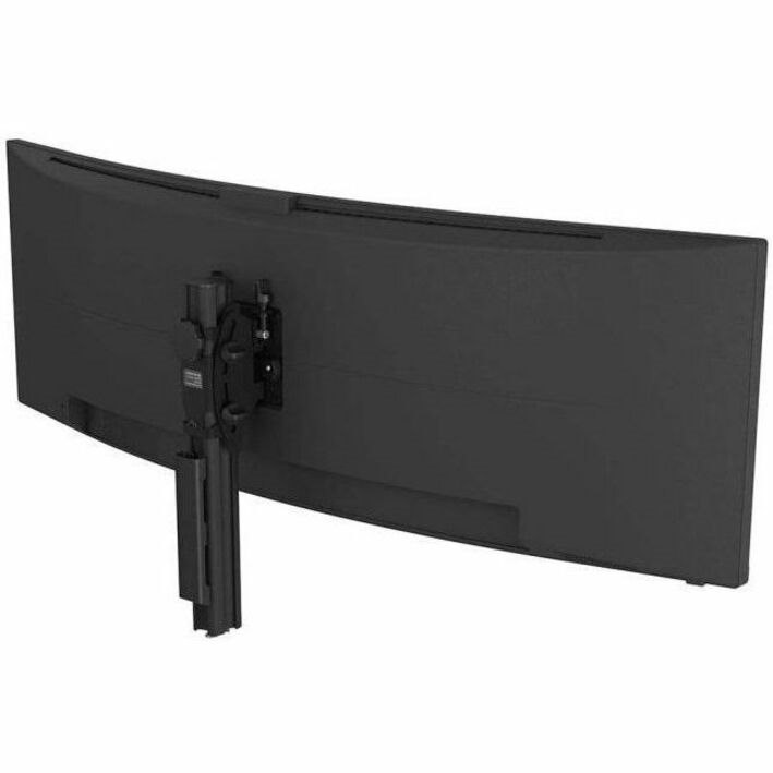 Atdec Desk Mount for Curved Screen Display, Monitor, Flat Panel Display - Black - Horizontal/Vertical