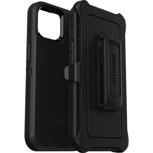 OtterBox Defender Rugged Carrying Case (Holster) Apple iPhone 14, iPhone 13 Smartphone - Black