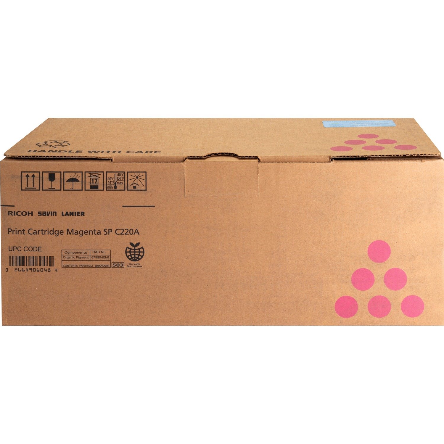 Ricoh Type SP C220A Original Laser Toner Cartridge - Magenta - 1 Each