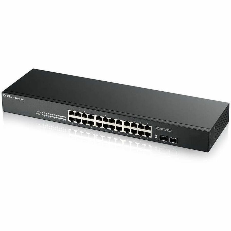 ZYXEL GS1100 GS1100-24E 24 Ports Ethernet Switch - Gigabit Ethernet - 100/1000Base-T - Black