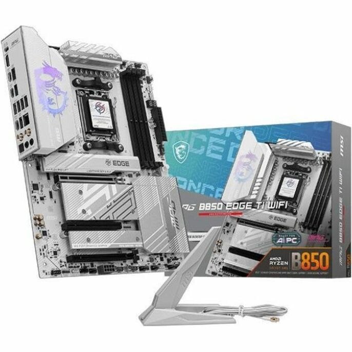 MSI MPG B850 EDGE TI WIFI Gaming Desktop Motherboard - AMD B850 Chipset - Socket AM5 - ATX