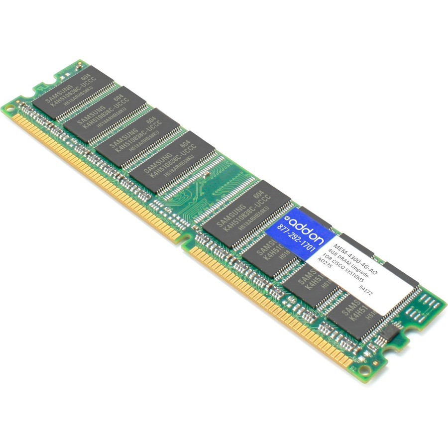 AddOn Cisco&reg; MEM-4300-4G Compatible Factory Original 4GB (2x2GB) DRAM