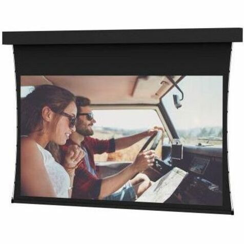 Da-Lite Tensioned Professional Electrol Series Projection Screen - Ceiling-Recessed with Wooden Case - 255in Screen