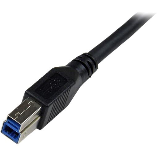 StarTech.com 1m Black SuperSpeed USB 3.0 (5Gbps) Cable - Right Angle A to B - M/M