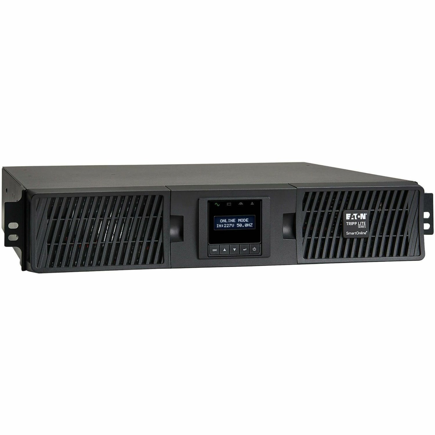 Eaton Tripp Lite Series SmartOnline 1500VA 1350W 208/230V Double-Conversion UPS - 8 Outlets, Extended Run, Network Card Option, LCD, USB, DB9, 2U Rack/Tower