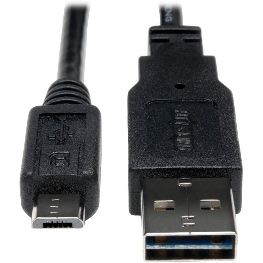 Eaton Tripp Lite Series Universal Reversible USB 2.0 Cable (Reversible A-M to 5Pin Micro B-M), 10 ft. (3.05 m)