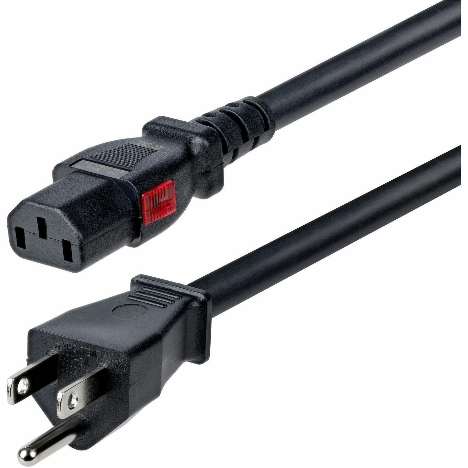 StarTech 3ft (91cm) Heavy Duty Power Cord, NEMA 5-15P to Locking C13, 125V 15A, 14AWG, Replacement AC Power Cable, UL Listed, TAA