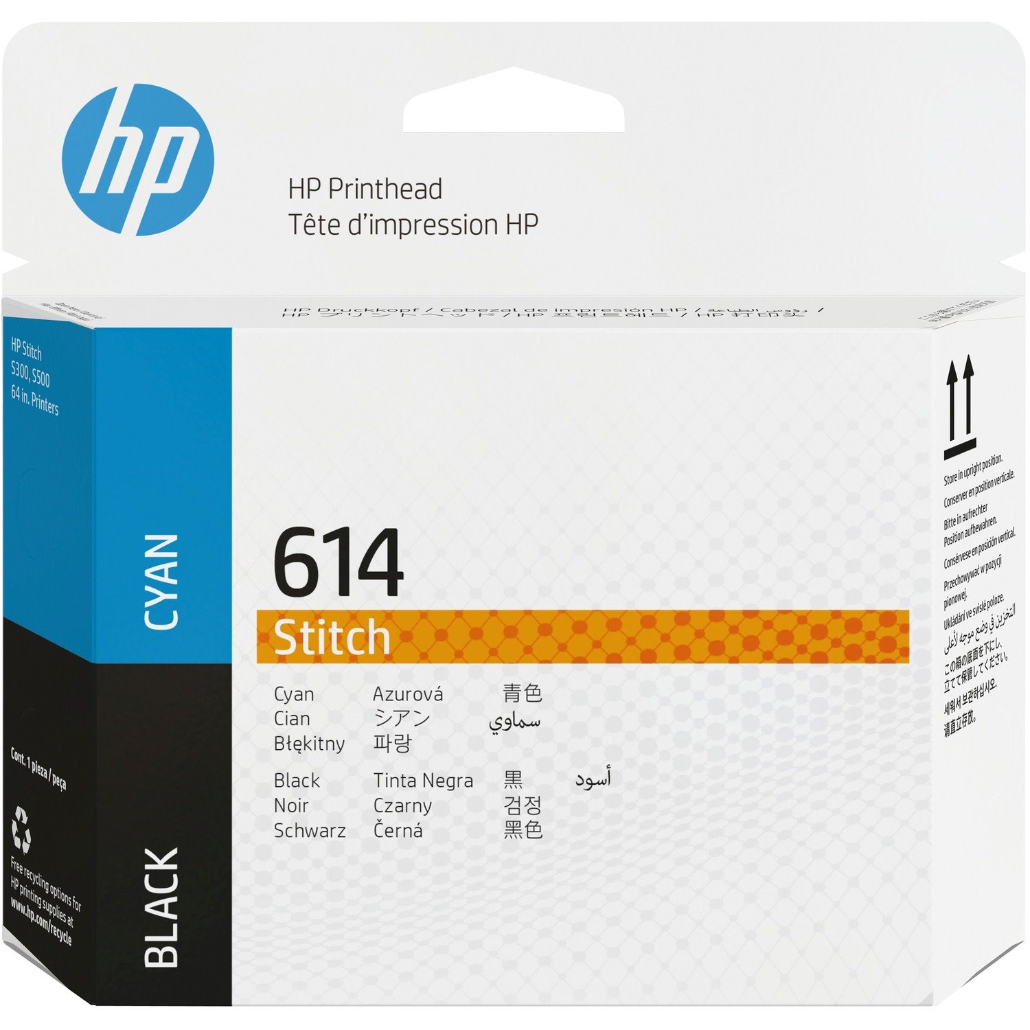 HP 614 Original Inkjet Printhead - Black, Cyan Pack