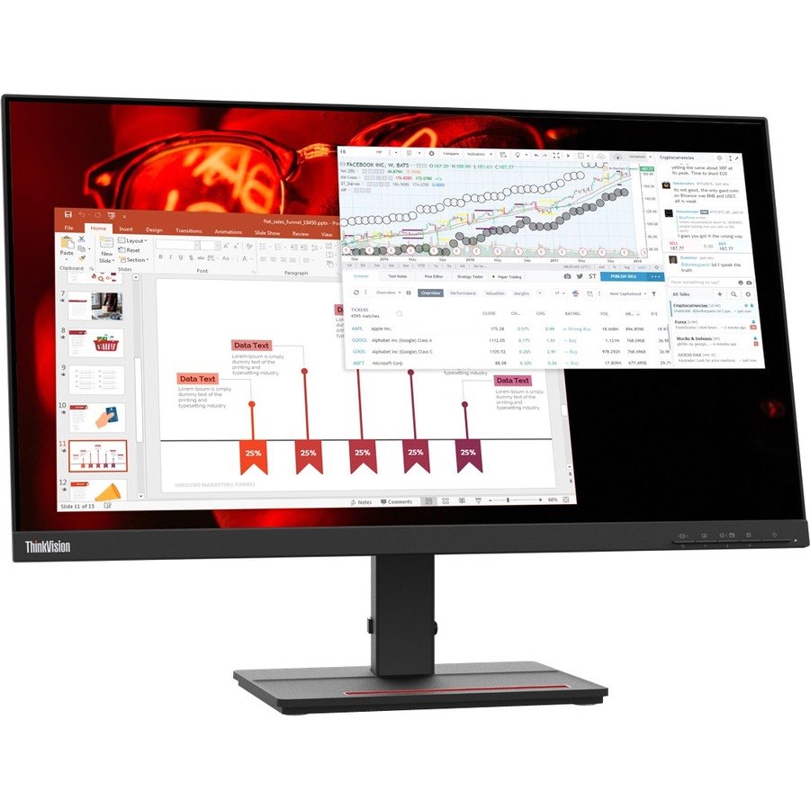 Lenovo ThinkVision S27e-20 27" Class Full HD LCD Monitor - 16:9 - Raven Black