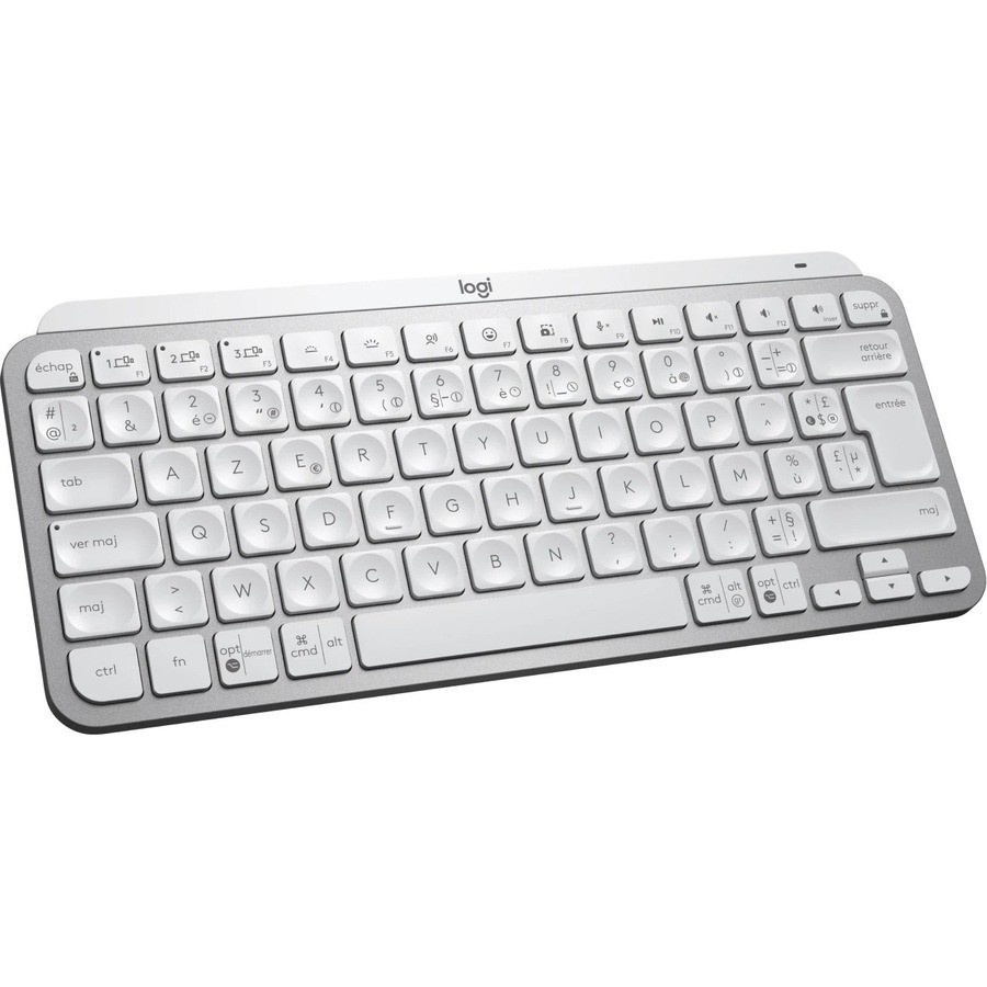 Logitech MX Keys Mini for Business Keyboard - Wireless Connectivity - French - AZERTY Layout - Pale Gray