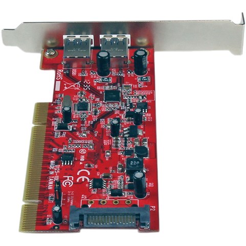 StarTech.com 2 Port PCI SuperSpeed USB 3.0 Adapter Card with SATA Power - 5Gbps