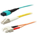 AddOn 5m SC to LC Aqua OM4 Duplex OFNR (Riser-Rated) TAA Fiber Patch Cable