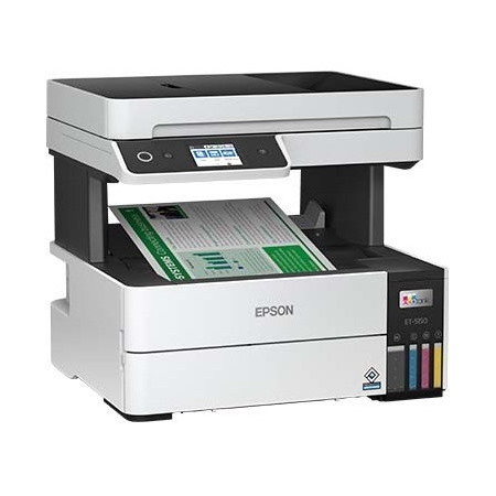 Epson EcoTank Pro ET-5150 Inkjet Multifunction Printer-Color-White-Copier/Scanner-4800x1200 dpi Print-Automatic Duplex Print-33000 Pages-250 sheets Input-Color Flatbed Scanner-1200 dpi Optical Scan-Wireless LAN-Epson Connect-Mopria
