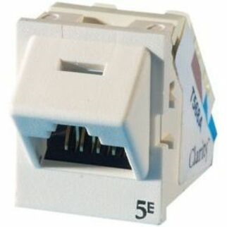 Ortronics Clarity 5E Angled TracJack, T568A/B, 45 degree, Cloud White