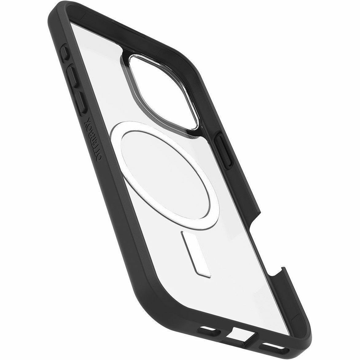 OtterBox React Case for Apple iPhone 16 Plus Smartphone - Black Crystal (Clear/Black) - Retail - 1